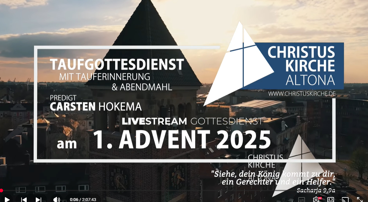 Taufgottesdienst am 1. Advent 2025 Christuskirche Hamburg Altona