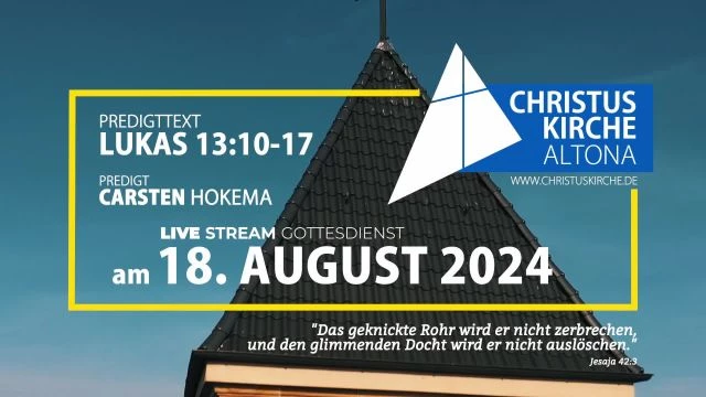 Gottesdienst am 18. August 2024 aus der Christuskirche Altona