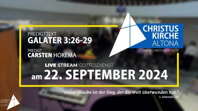 Gottesdienst am 22. September 2024 aus der Christuskirche Altona