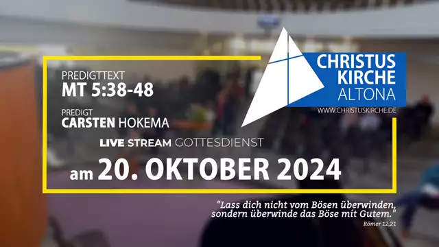 Gottesdienst am 20. Oktober 2024 aus der Christuskirche Altona