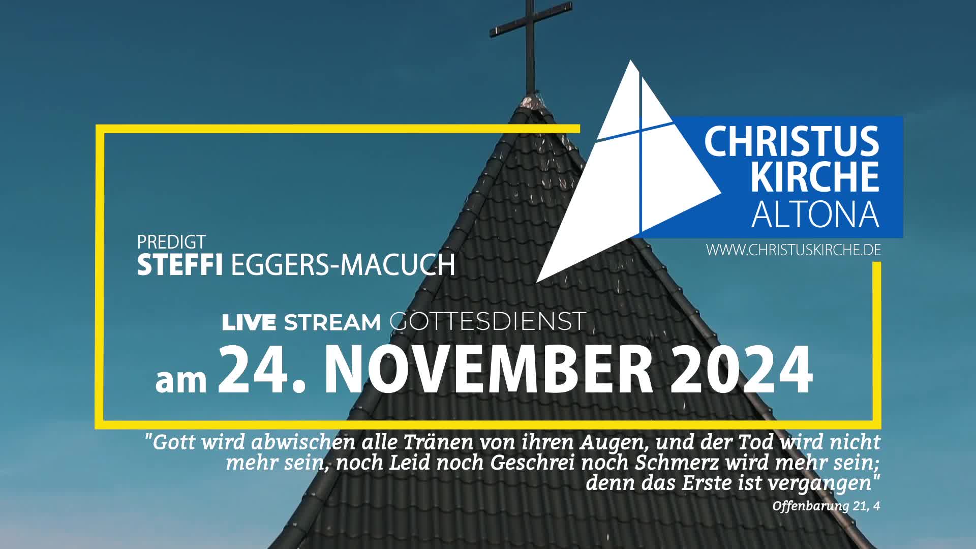 Gottesdienst am 24. November 2024 aus der Christuskirche Altona