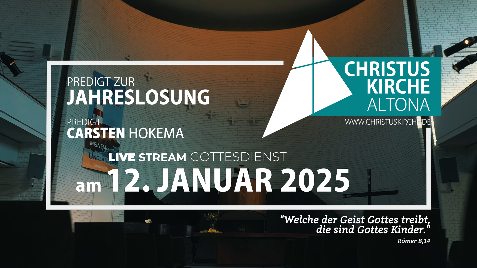 Gottesdienst am 12. Januar 2025 aus der Christuskirche Altona