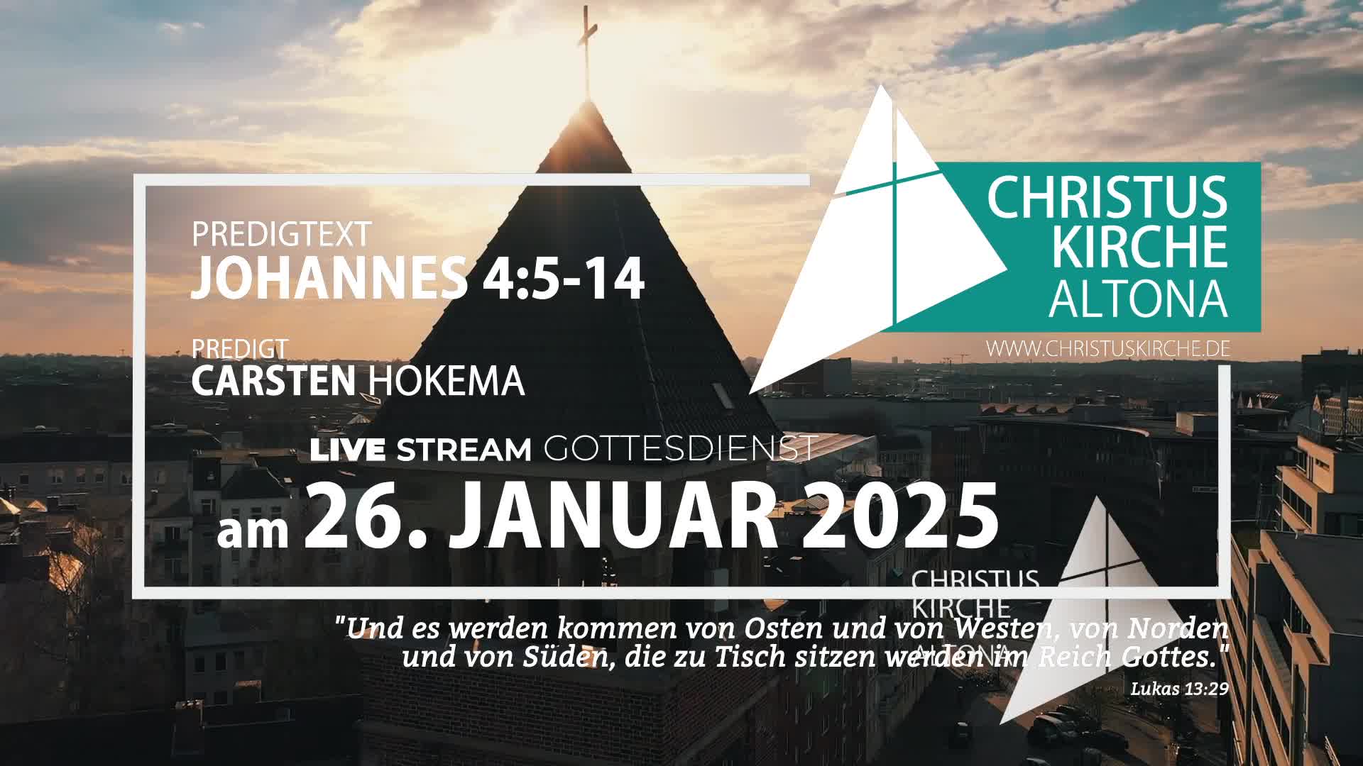 Gottesdienst am 26. Januar 2025 aus der Christuskirche Altona