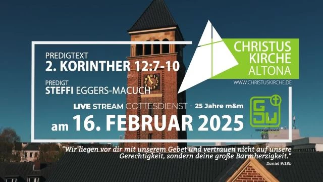 Gottesdienst am 16. Februar 2025 aus der Christuskirche Altona