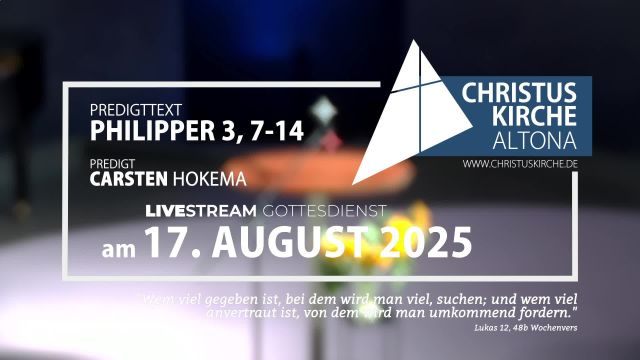 Gottesdienst am 17. August 2025 aus der Christuskirche Altona