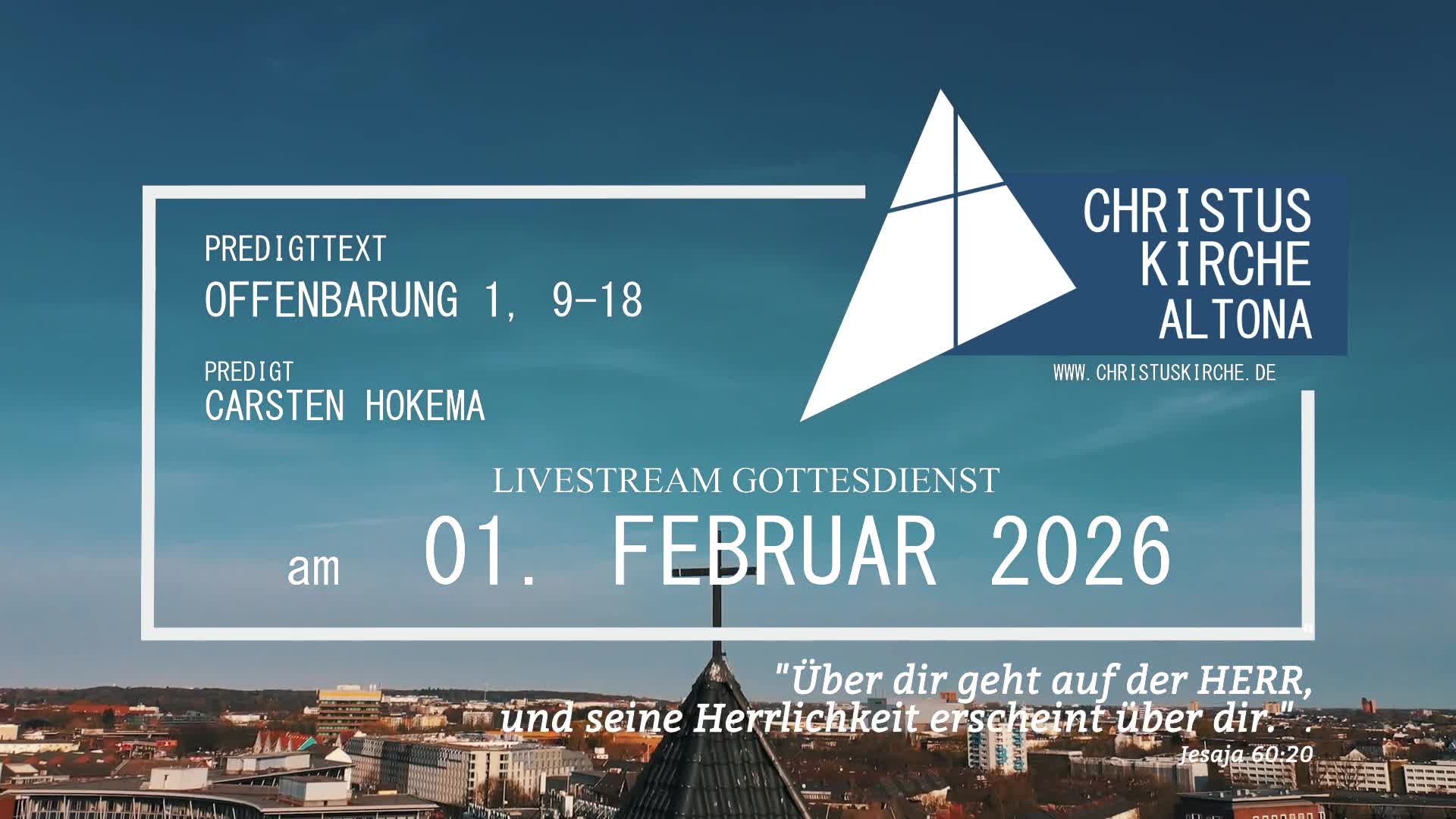 Gottesdienst mit Abendmahl am 01. Februar 2026 aus der Christuskirche Altona on 01-Feb-26-09:15:34
